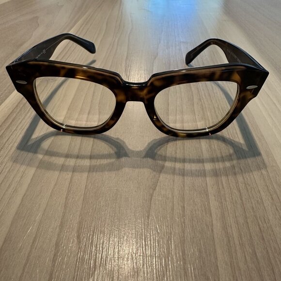 Ray Ban RB2126 State Street Glasses Transparent Yellow Blue Lenses Brown Tortois main image 2